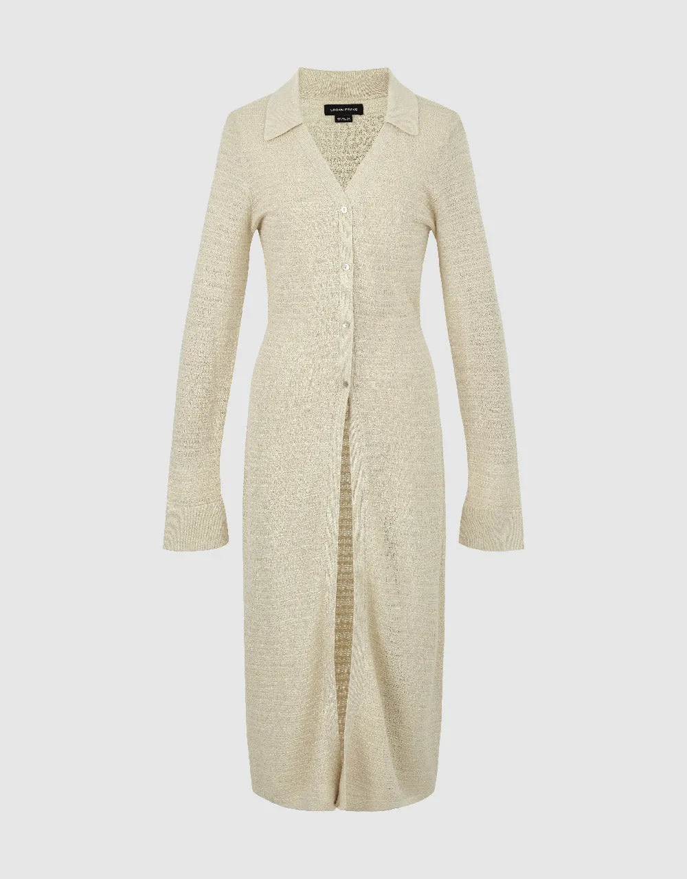 Longline V-Neck Skinny Knitted Cardigan