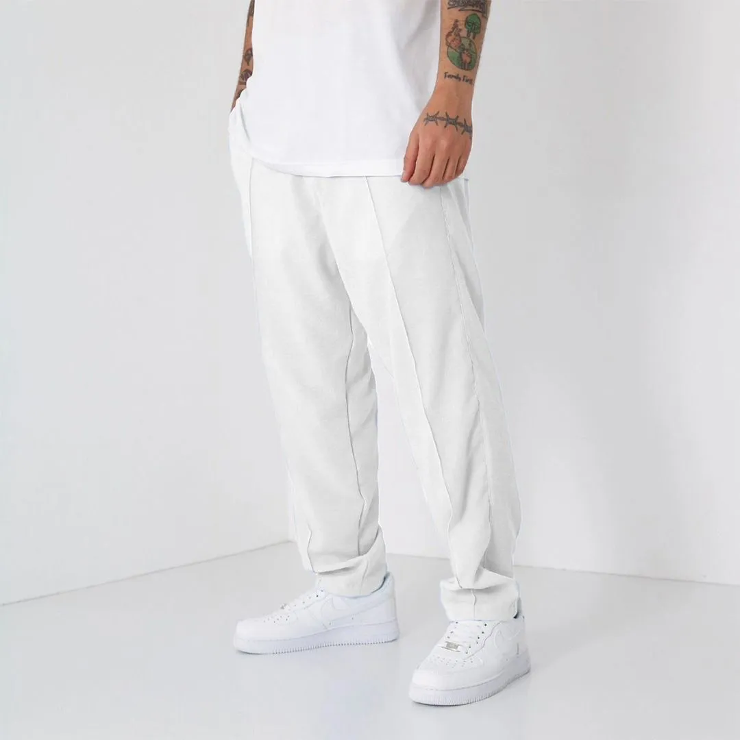 Loose Fit Linen Pant - White