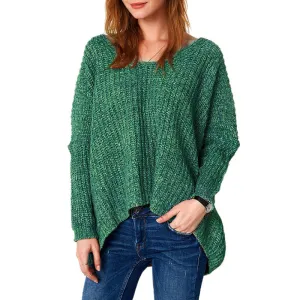 Loose Large Size Deep V-neck Sweater Thick Needle Variegated Pullover Sweater
