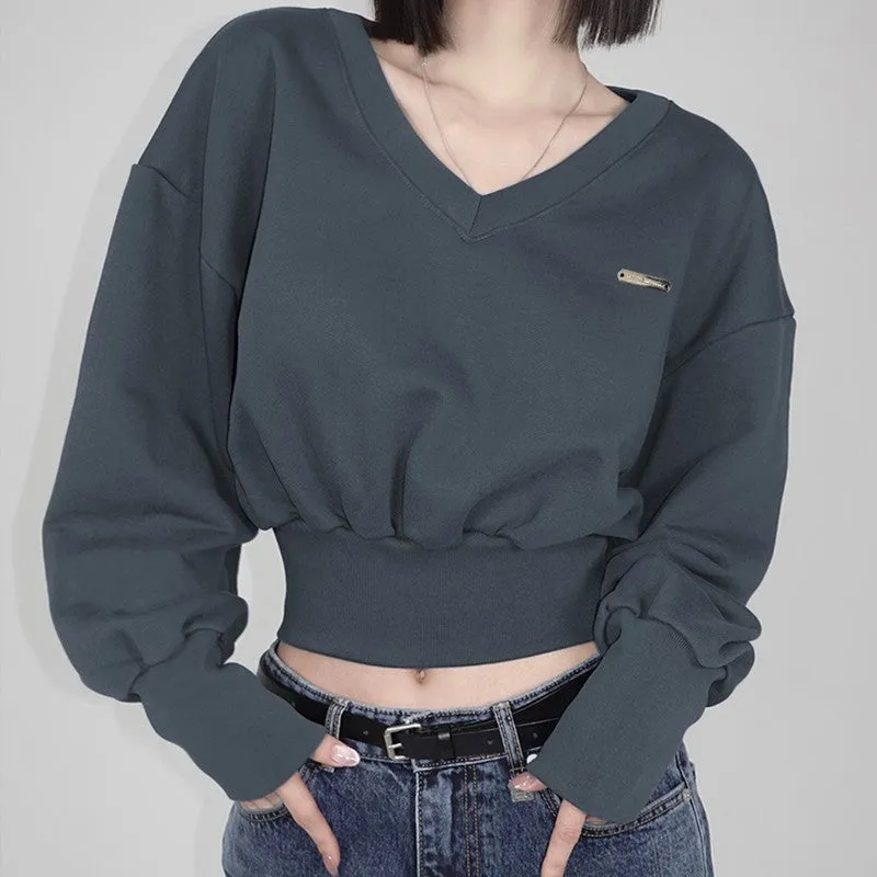 Loose V-neck sweater