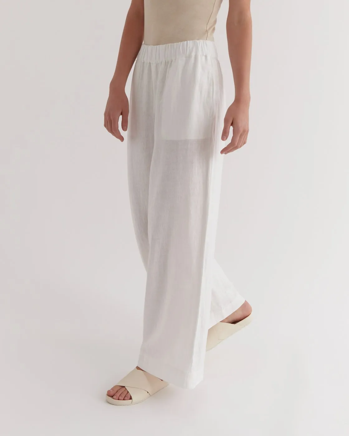 Lyla Linen Pant - Antique White