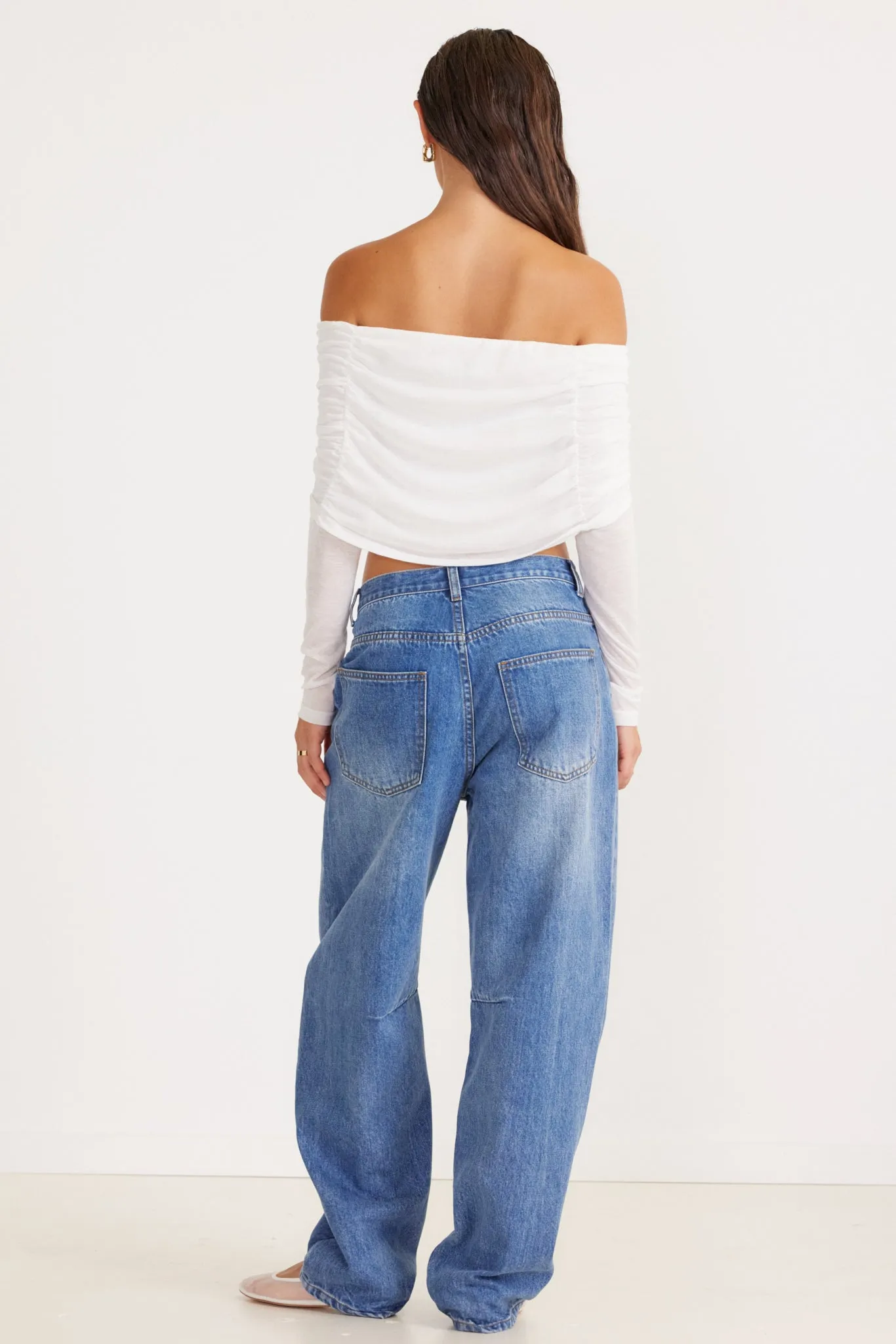 MADRID OFF SHOULDER TOP - WHITE