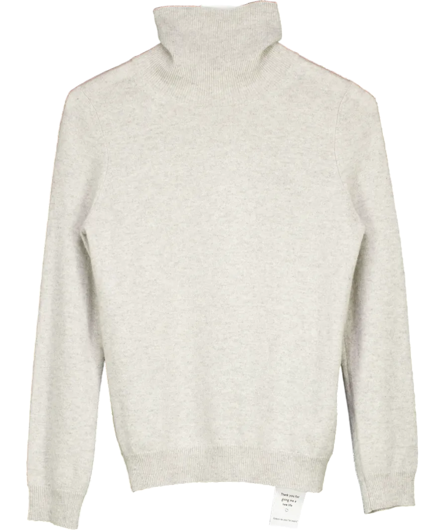 M&S Grey Air-yarn Roll Neck Jumper UK 8