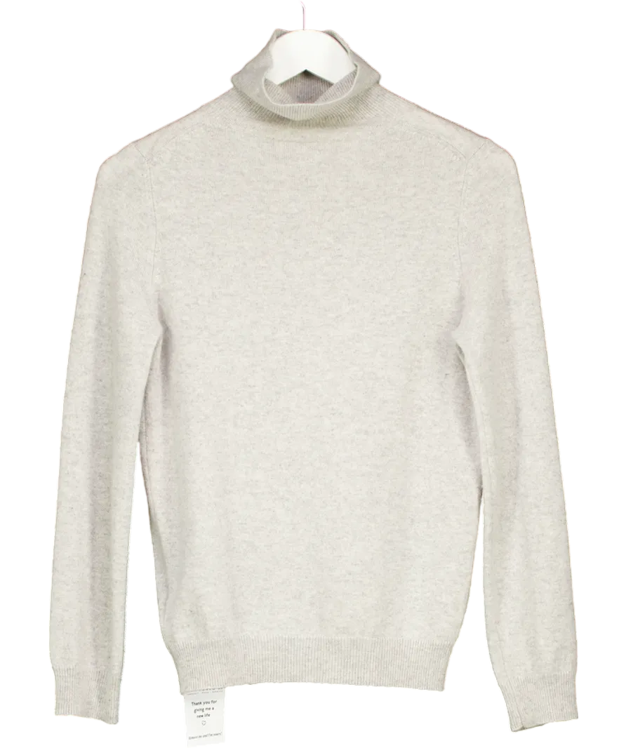 M&S Grey Air-yarn Roll Neck Jumper UK 8