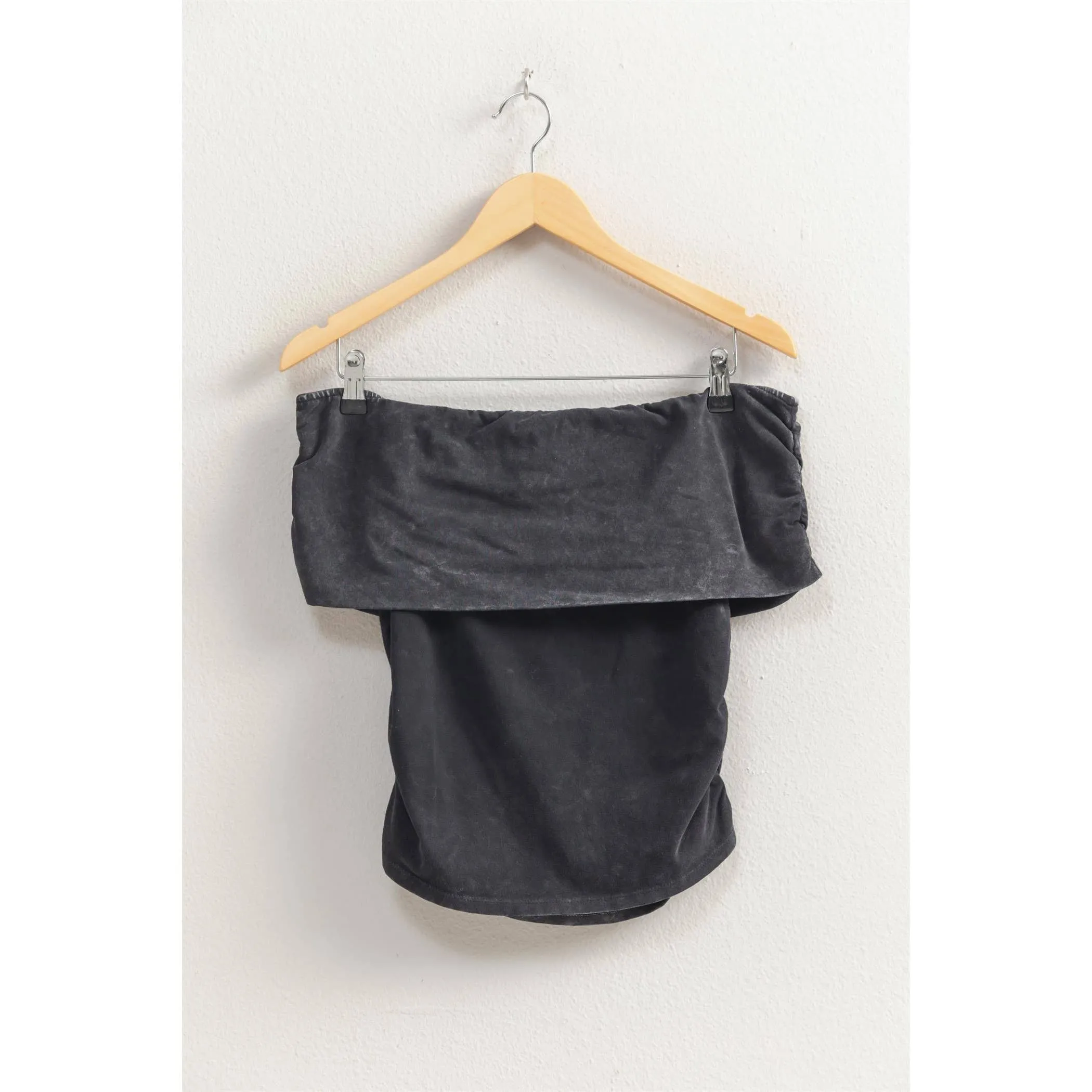 Mara- Off-The-Shoulder Side Ruched Top
