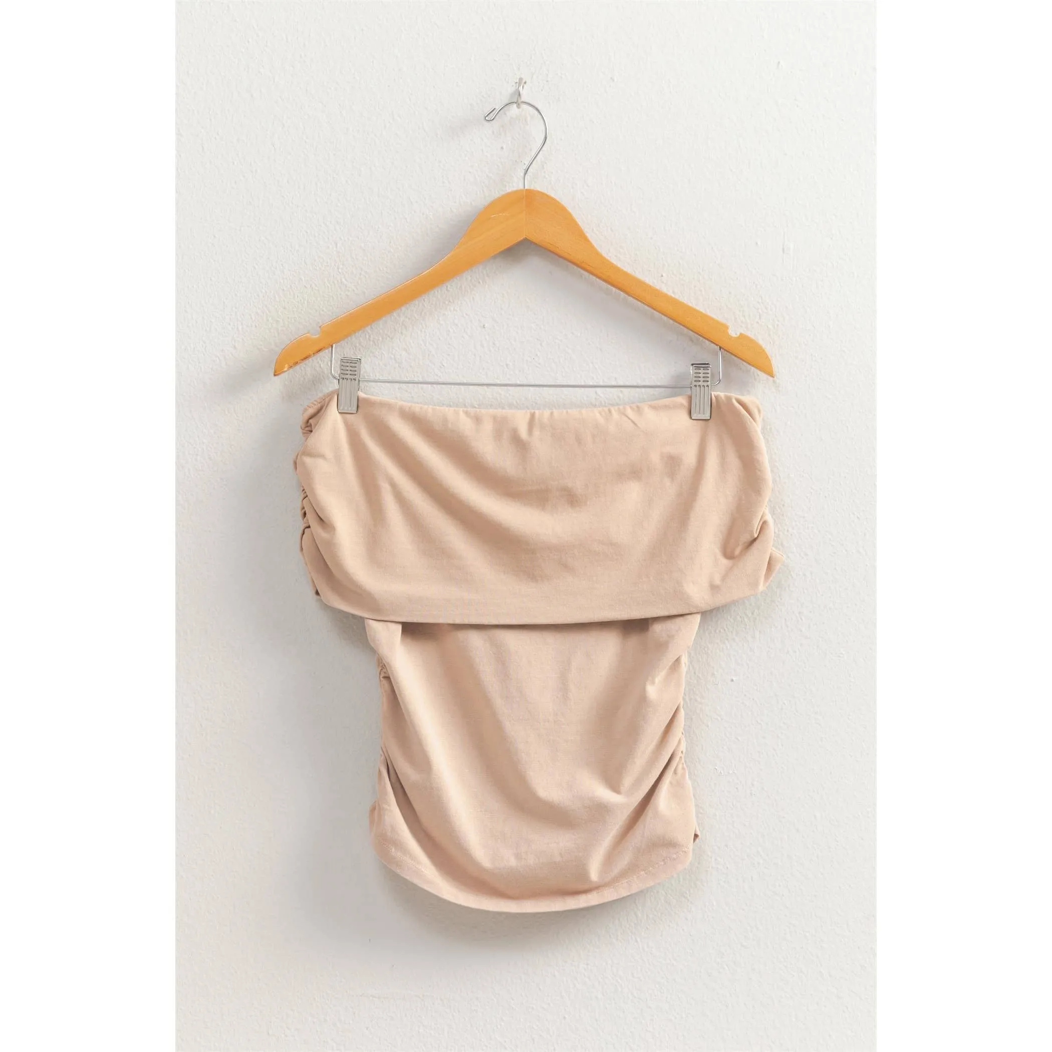 Mara- Off-The-Shoulder Side Ruched Top