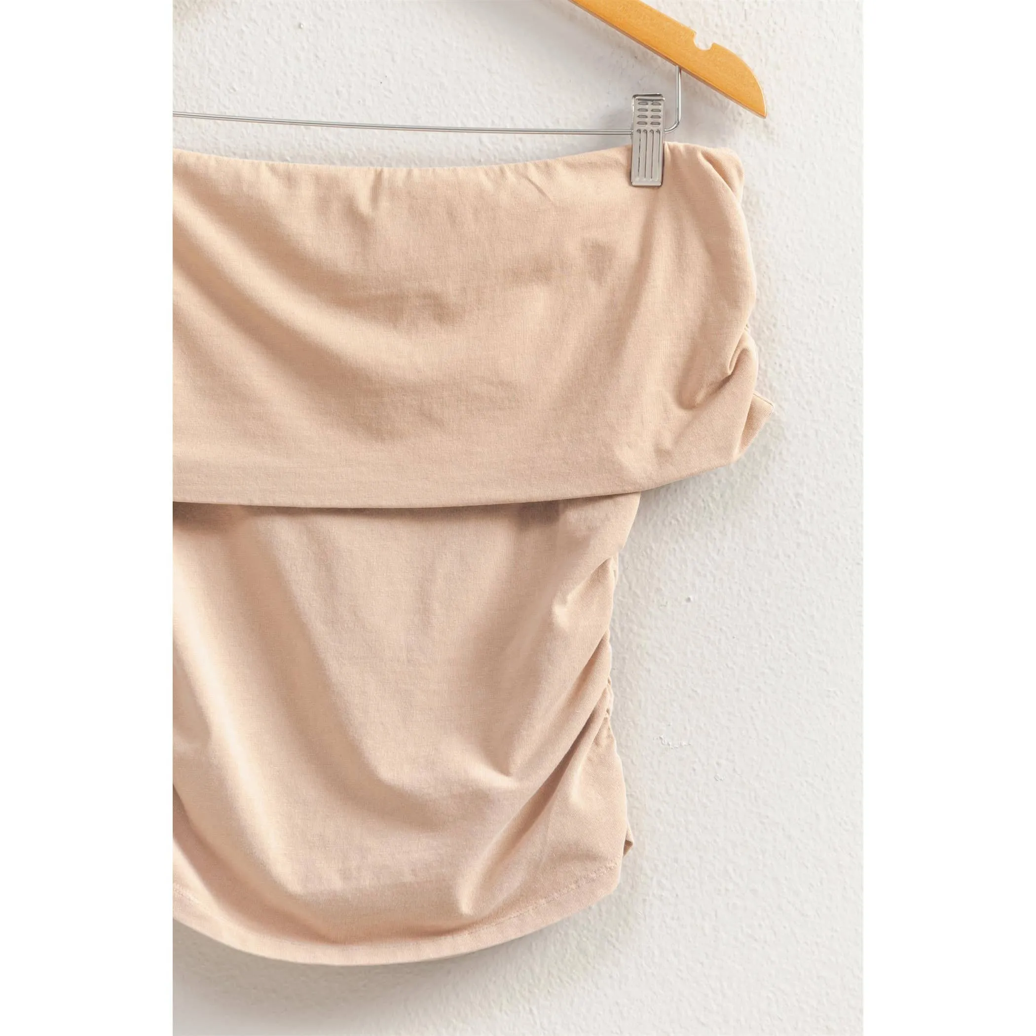 Mara- Off-The-Shoulder Side Ruched Top