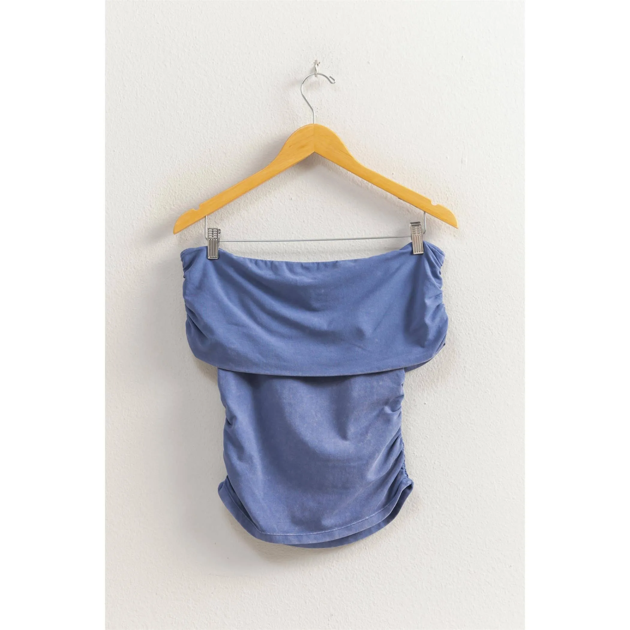 Mara- Off-The-Shoulder Side Ruched Top