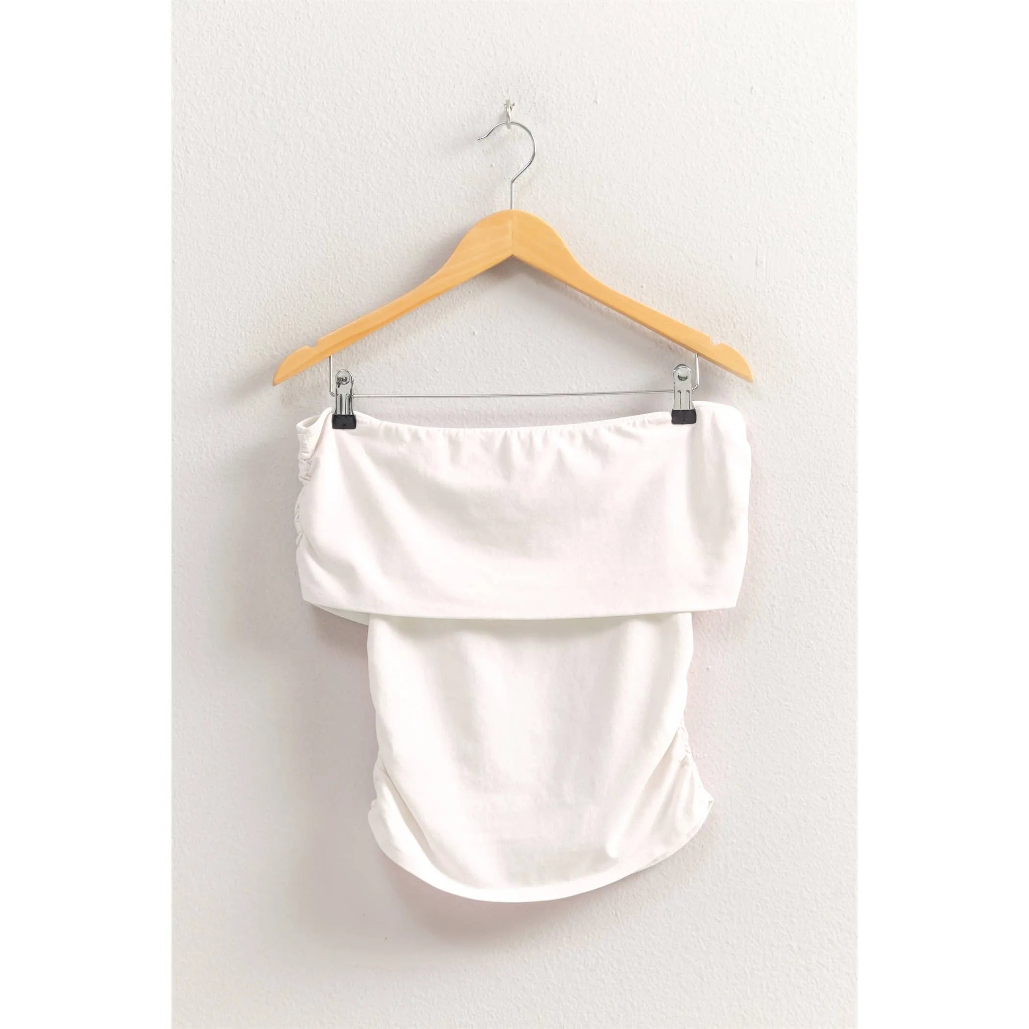 Mara- Off-The-Shoulder Side Ruched Top