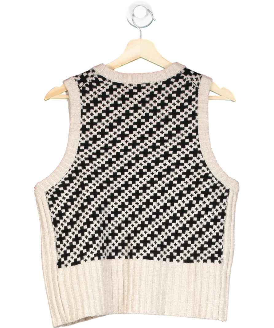 ME EM Multicoloured Detachable Turtle-Neck Knitted Vest UK 12