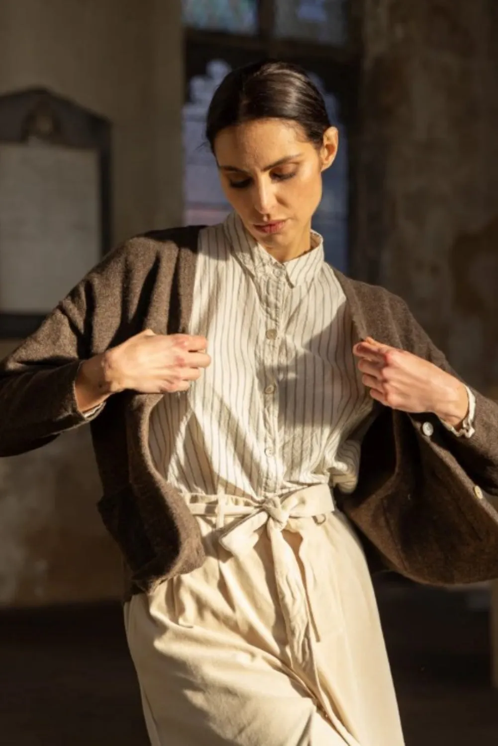 MEG BY DESIGN FREYA CARDIGAN CHOCOLATE