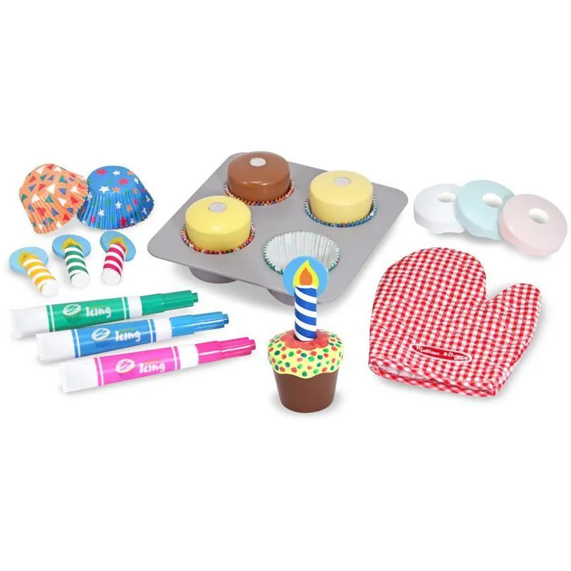 Melissa & Doug Bake & Decorate Cupcake Set