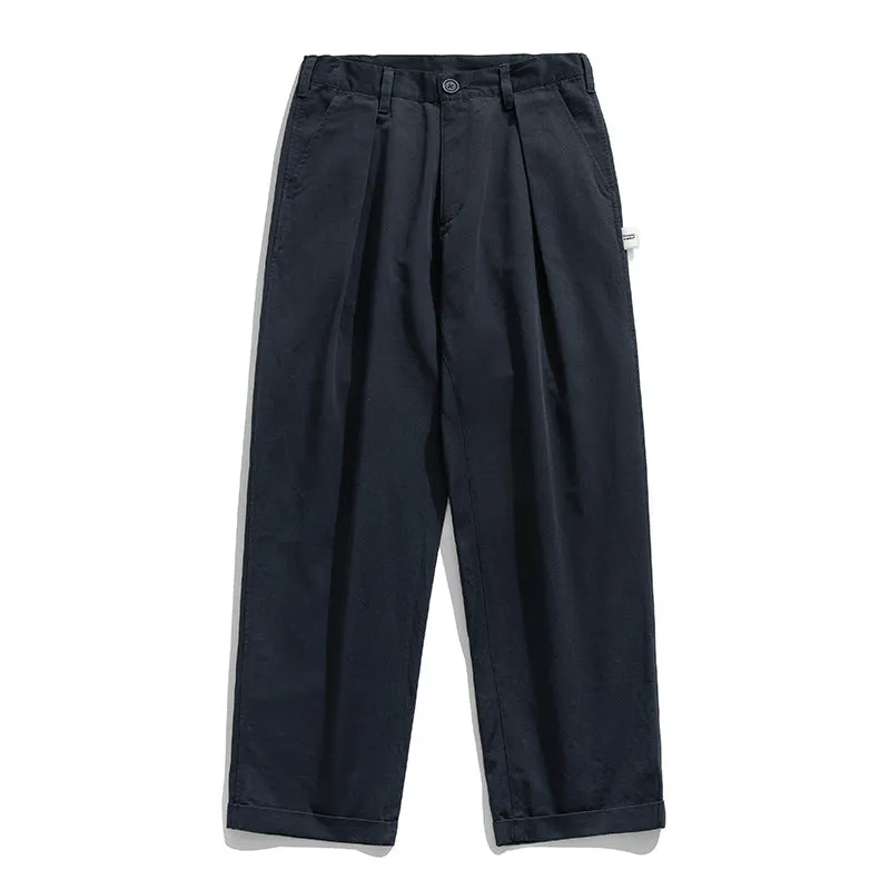 Men Cargo Pants Retro Classic Casual Pants Men's Spring Loose Trousers