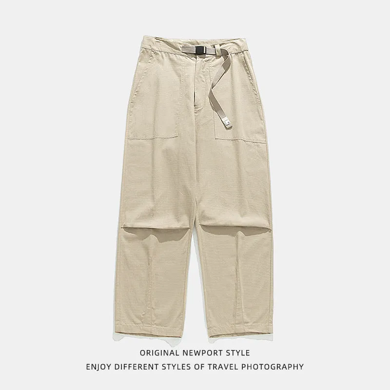 Men Cargo Pants Retro Classic Men's Lightweight Casual Men's Spring Loose Trousers