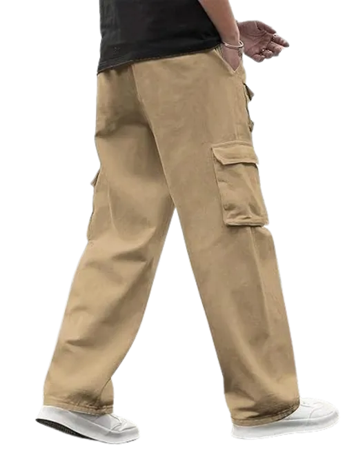 Men’s Cotton Cargo Pants (Color Khakhi) (Size 34)