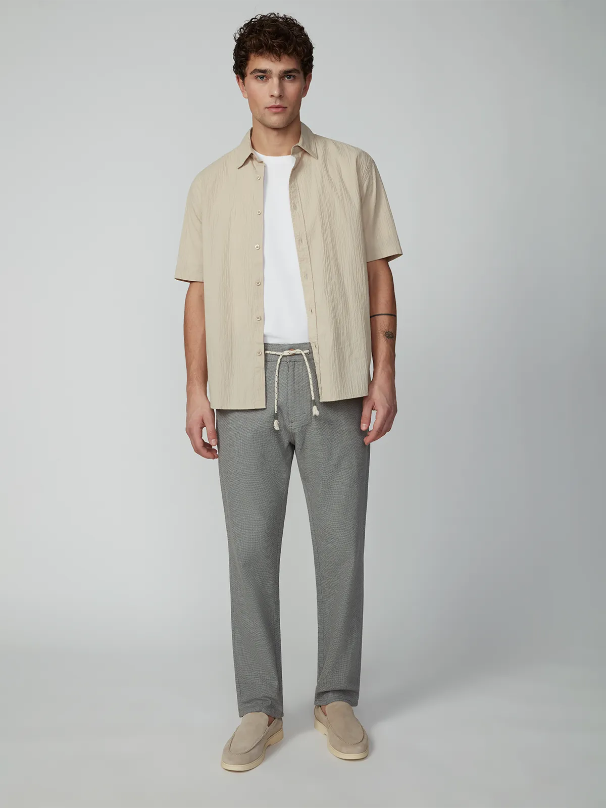 Men's Drawstring Linen Pant