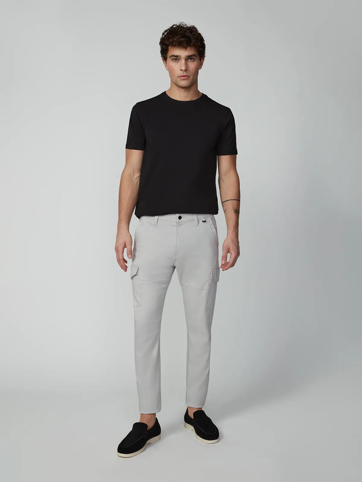 Men's Solid Bungee Cargo Pant