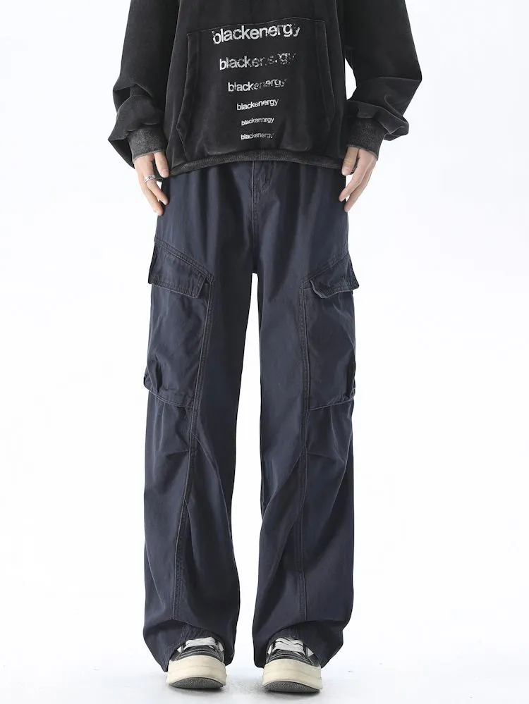Men's Vintage Cargo Pant Featuring Wrinkle-Free Fabric and Loose Fit