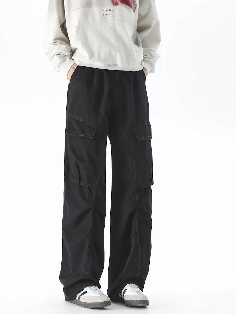 Men's Vintage Cargo Pant Featuring Wrinkle-Free Fabric and Loose Fit