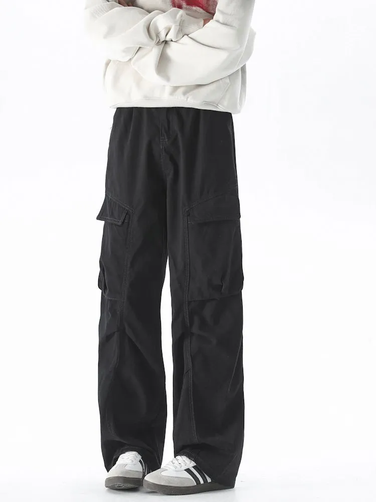 Men's Vintage Cargo Pant Featuring Wrinkle-Free Fabric and Loose Fit
