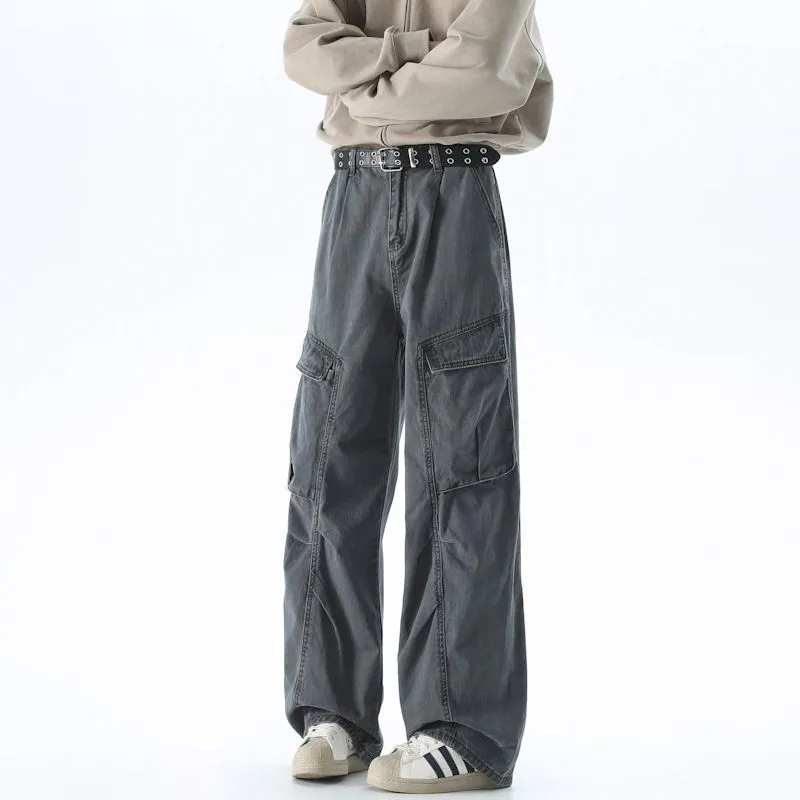 Men's Vintage Cargo Pant Featuring Wrinkle-Free Fabric and Loose Fit