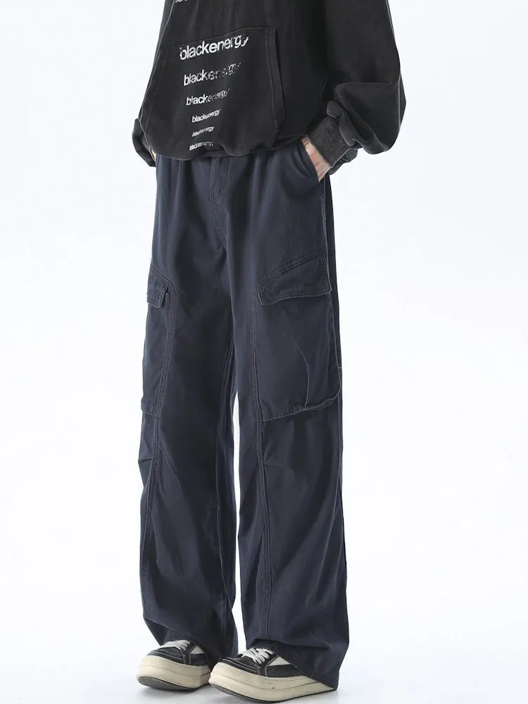 Men's Vintage Cargo Pant Featuring Wrinkle-Free Fabric and Loose Fit
