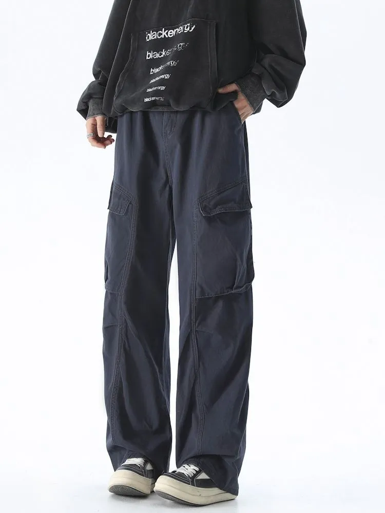 Men's Vintage Cargo Pant Featuring Wrinkle-Free Fabric and Loose Fit