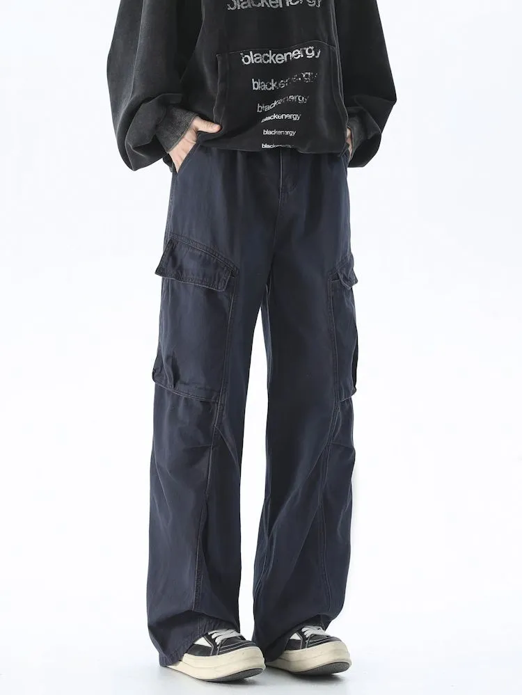 Men's Vintage Cargo Pant Featuring Wrinkle-Free Fabric and Loose Fit
