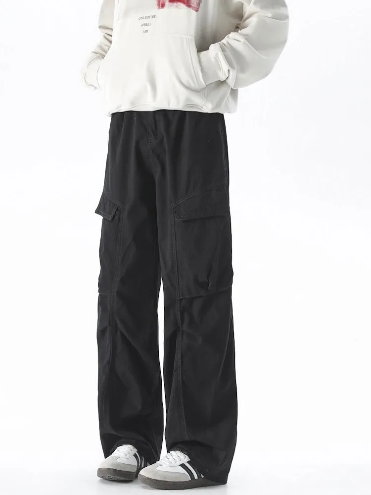 Men's Vintage Cargo Pant Featuring Wrinkle-Free Fabric and Loose Fit