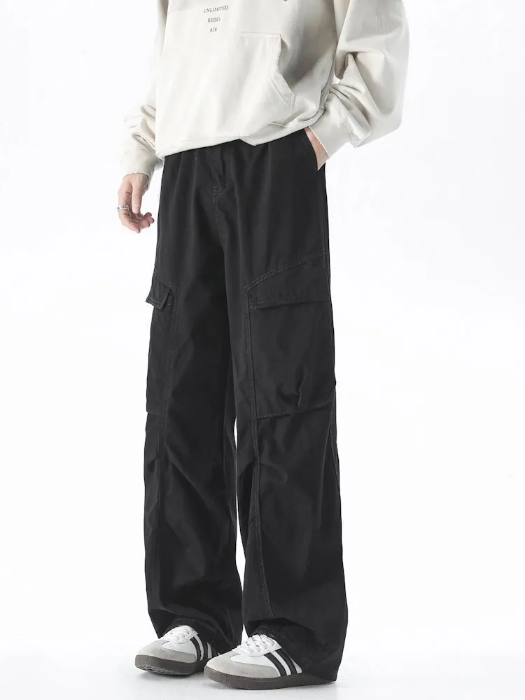 Men's Vintage Cargo Pant Featuring Wrinkle-Free Fabric and Loose Fit