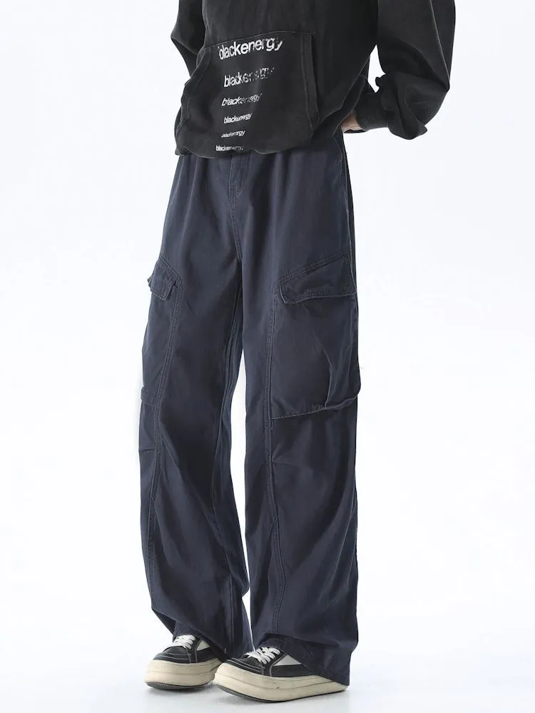 Men's Vintage Cargo Pant Featuring Wrinkle-Free Fabric and Loose Fit