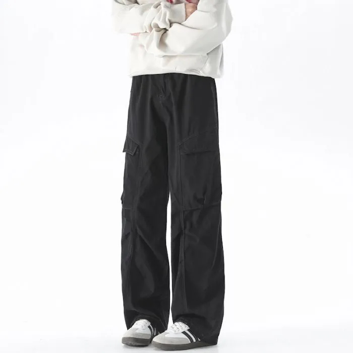 Men's Vintage Cargo Pant Featuring Wrinkle-Free Fabric and Loose Fit