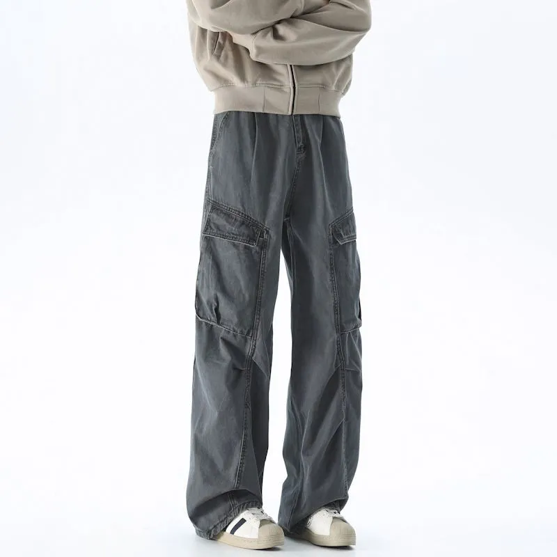 Men's Vintage Cargo Pant Featuring Wrinkle-Free Fabric and Loose Fit