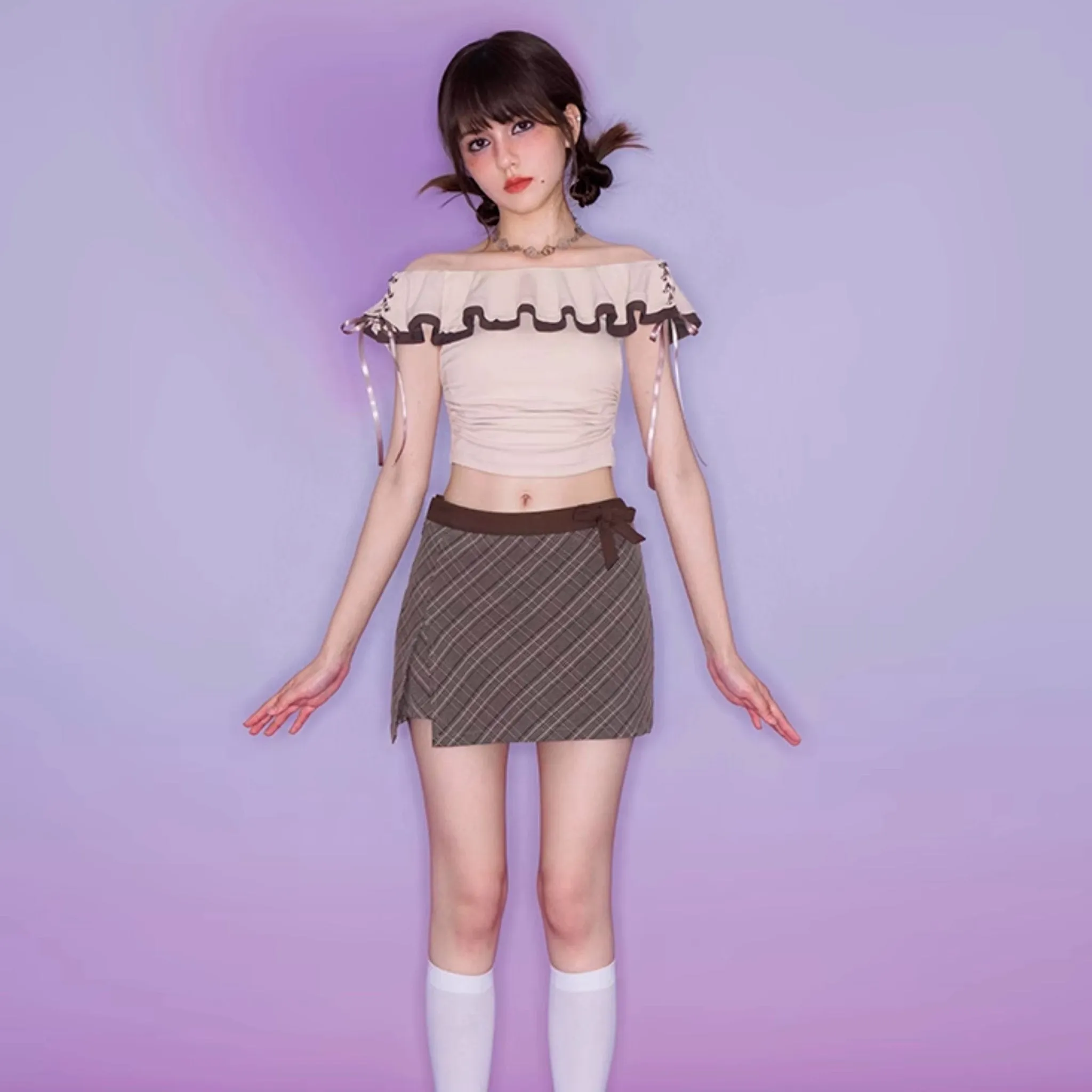 milk coffee sweet off shoulder tops