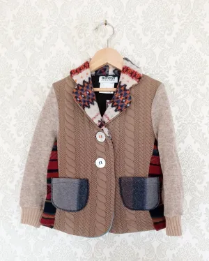 Mini Sandcastles Upcycled Sweater Blazer