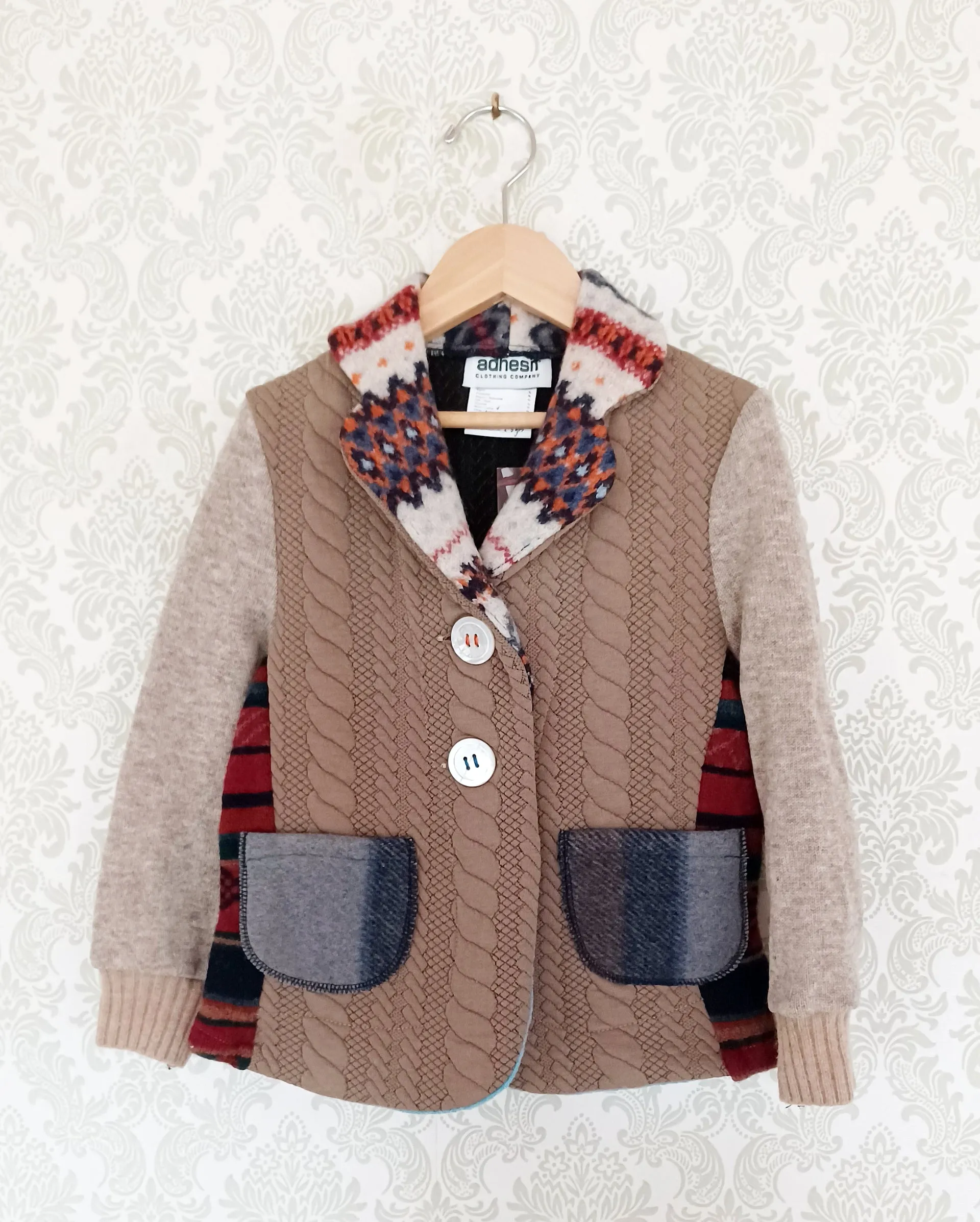 Mini Sandcastles Upcycled Sweater Blazer