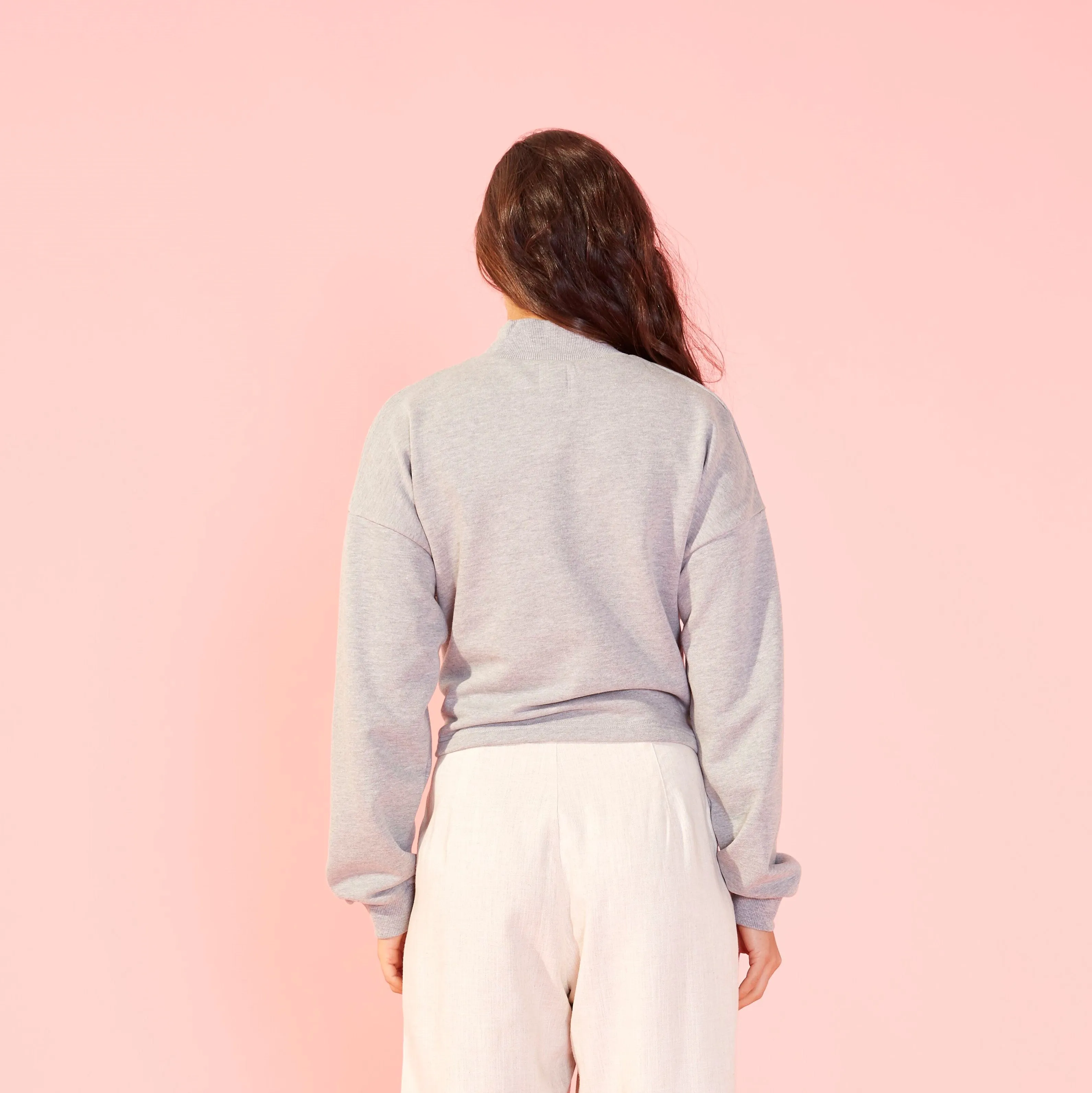 MINK PINK Tie Front Sweat Top