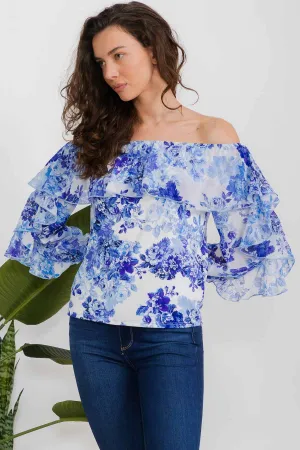 MIX MEDIA FLUTTER OFF SHOULDER