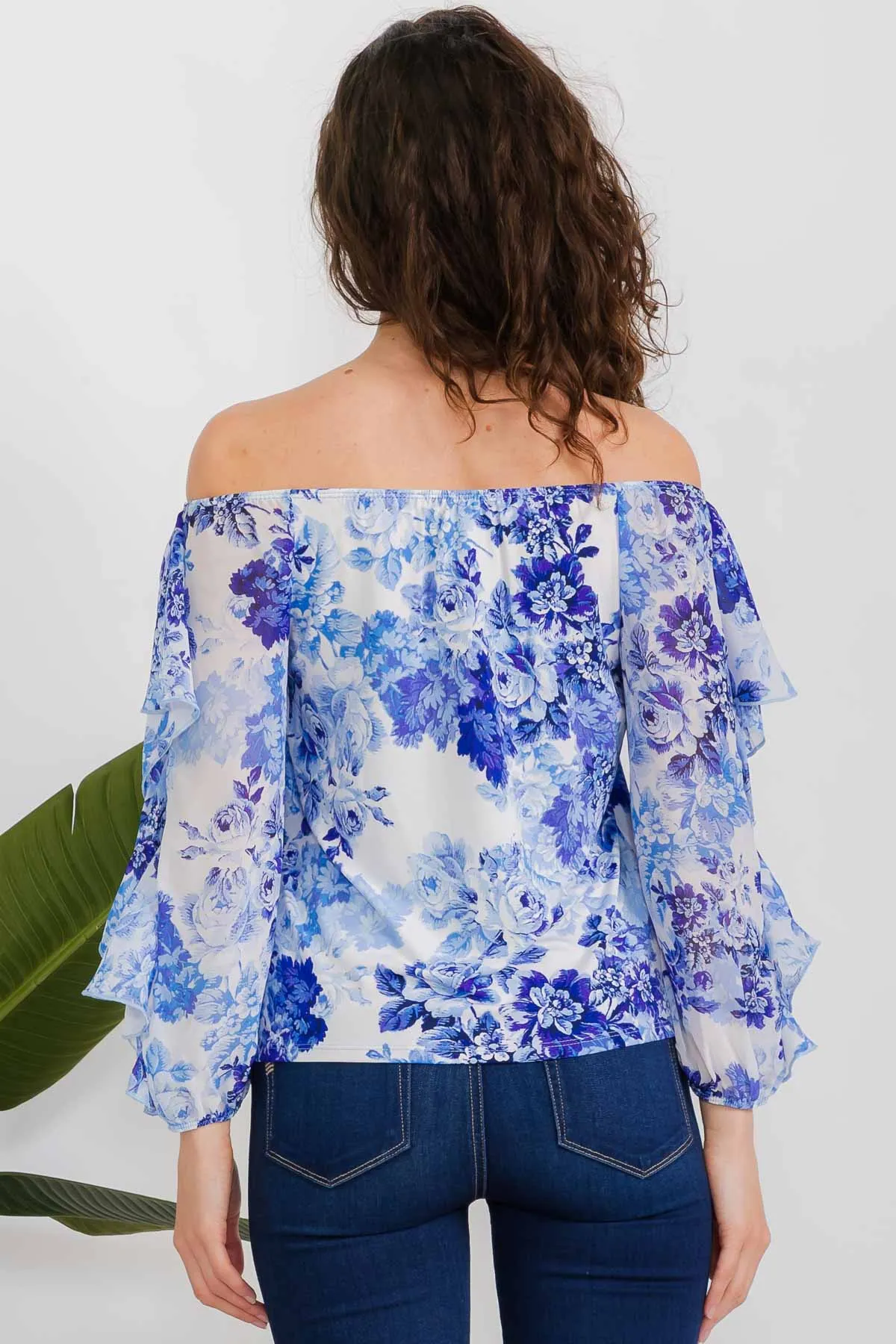 MIX MEDIA FLUTTER OFF SHOULDER