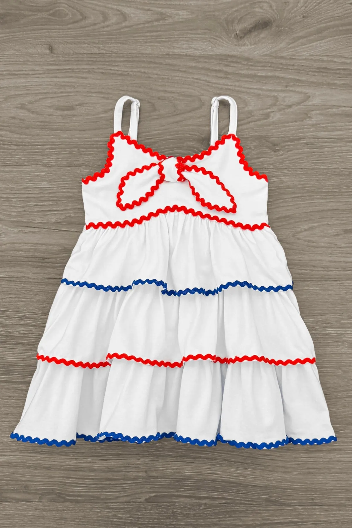 Mom & Me - Red White & Blue Tank Ruffle Dress