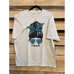 MomLife turquoise sunglasses t-shirt