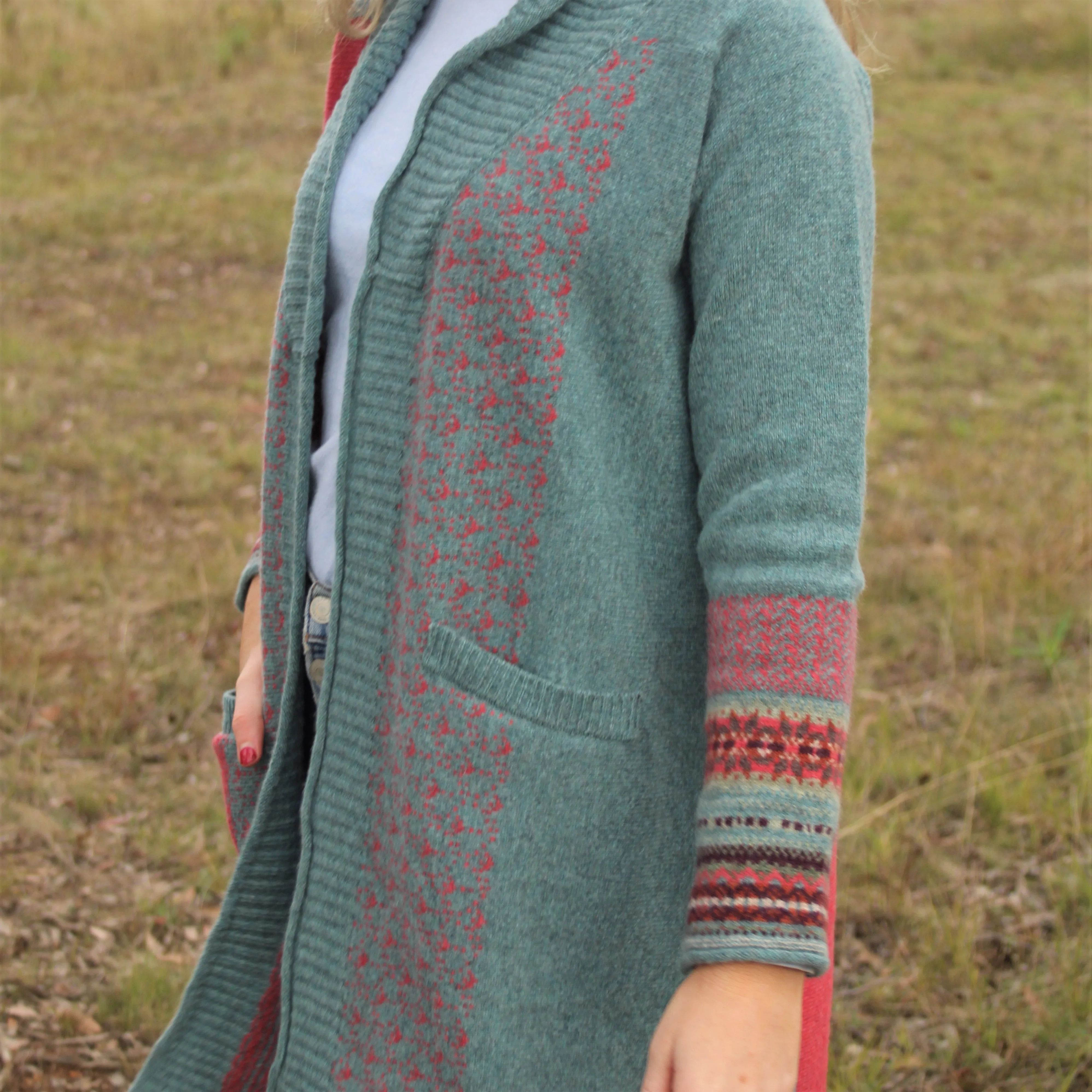 Montrose Long Cardigan - Old Rose
