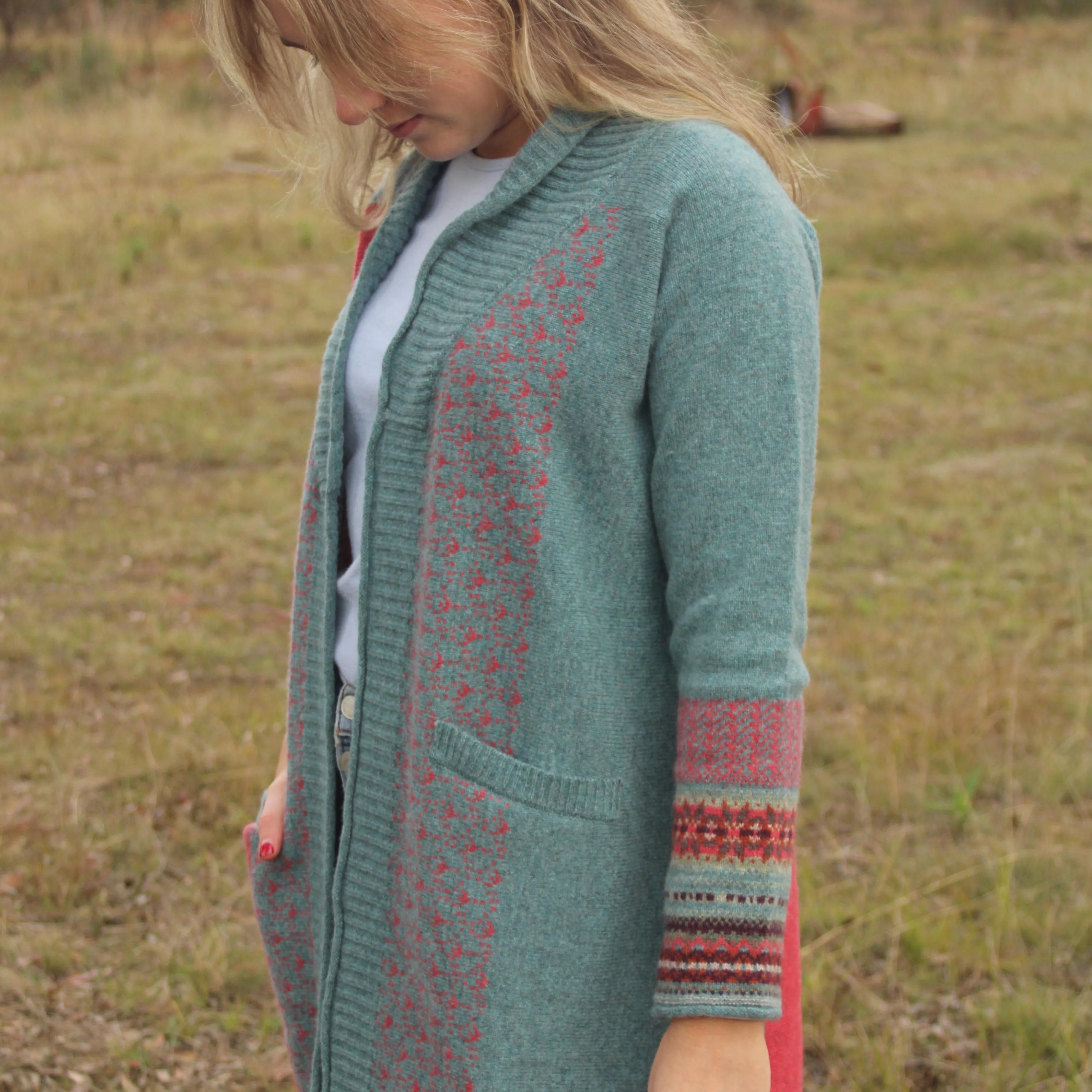 Montrose Long Cardigan - Old Rose