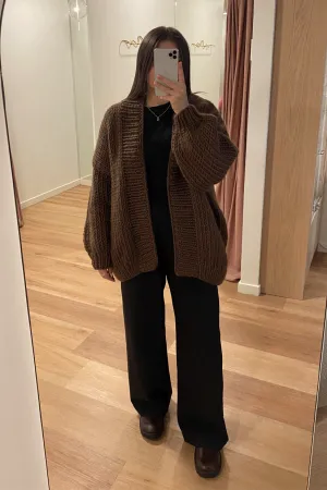 Mr Mittens The Cardigan - Cocoa Brown