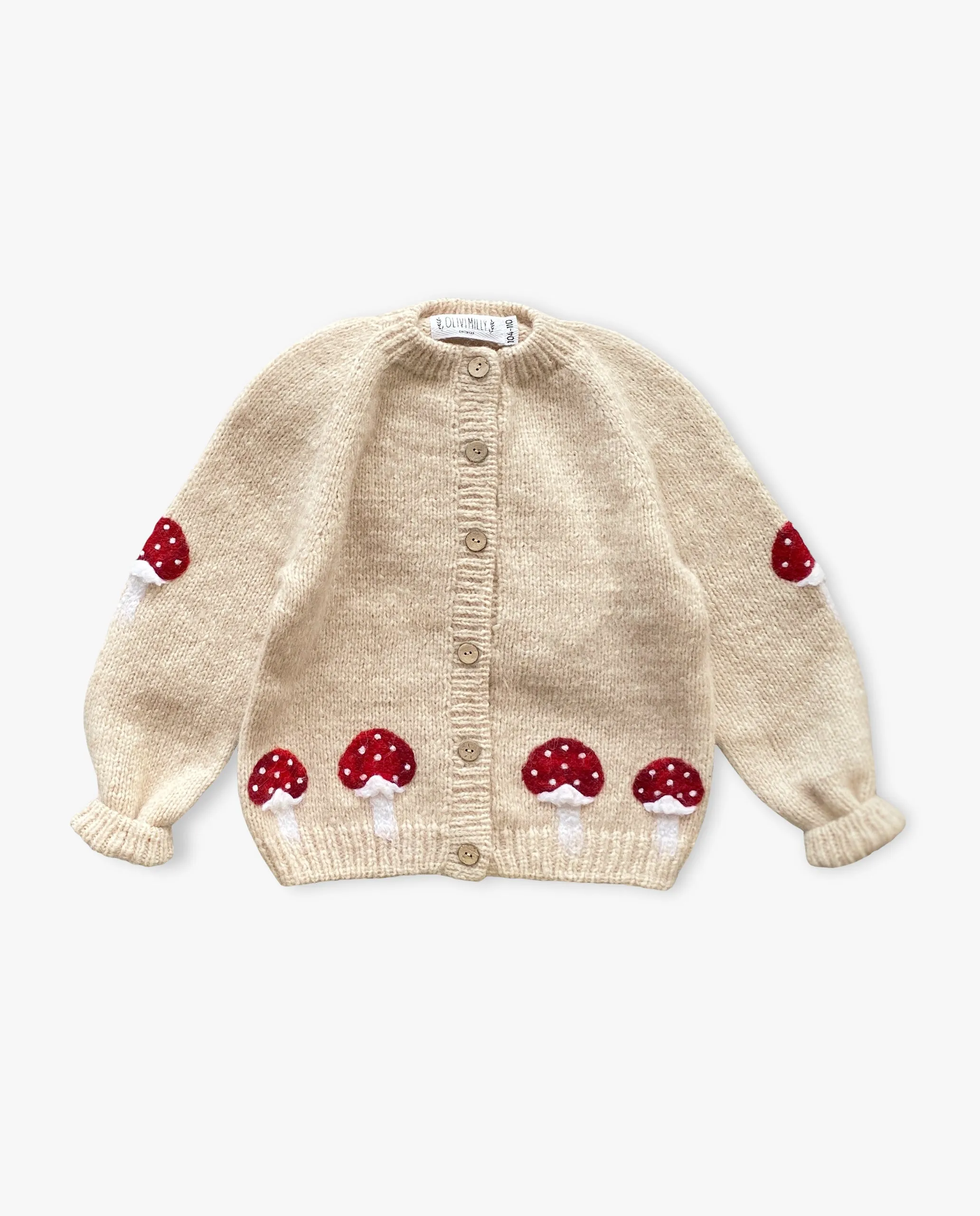 Mushrooms cardigan | wheat