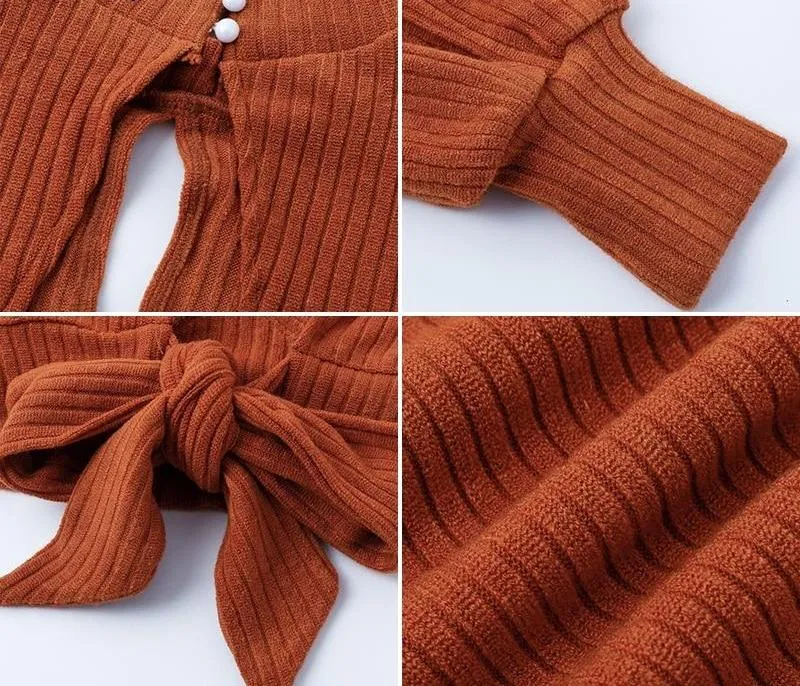 My Day Knitted Tops - Orange
