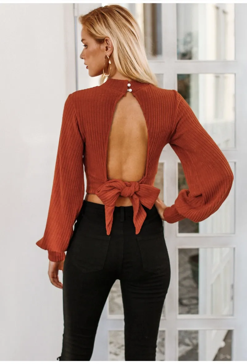 My Day Knitted Tops - Orange