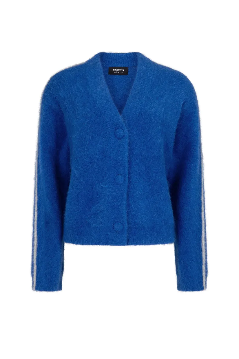 Nagnata Brushed Alpaca Cardigan - Lapis