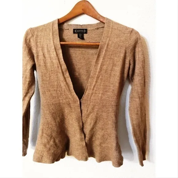 Nanette Lepore merino wool peplum cardigan