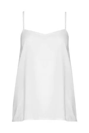 NAUDIC Cotton Cami Top - White